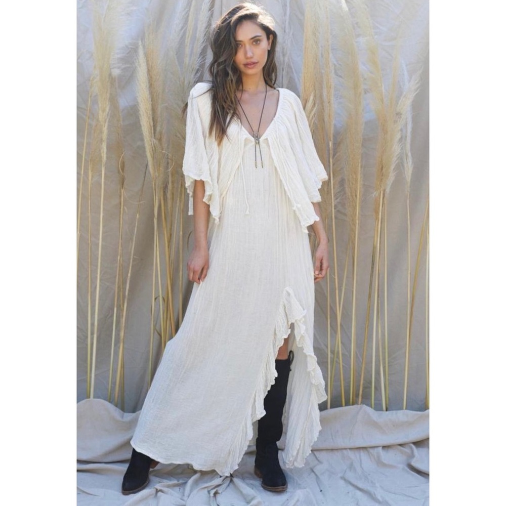 Jen's Pirate Booty Cream Boho Maxi Dress